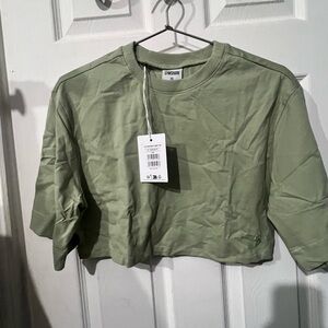 GYMSHARK COTTON BOXY CROP TOP